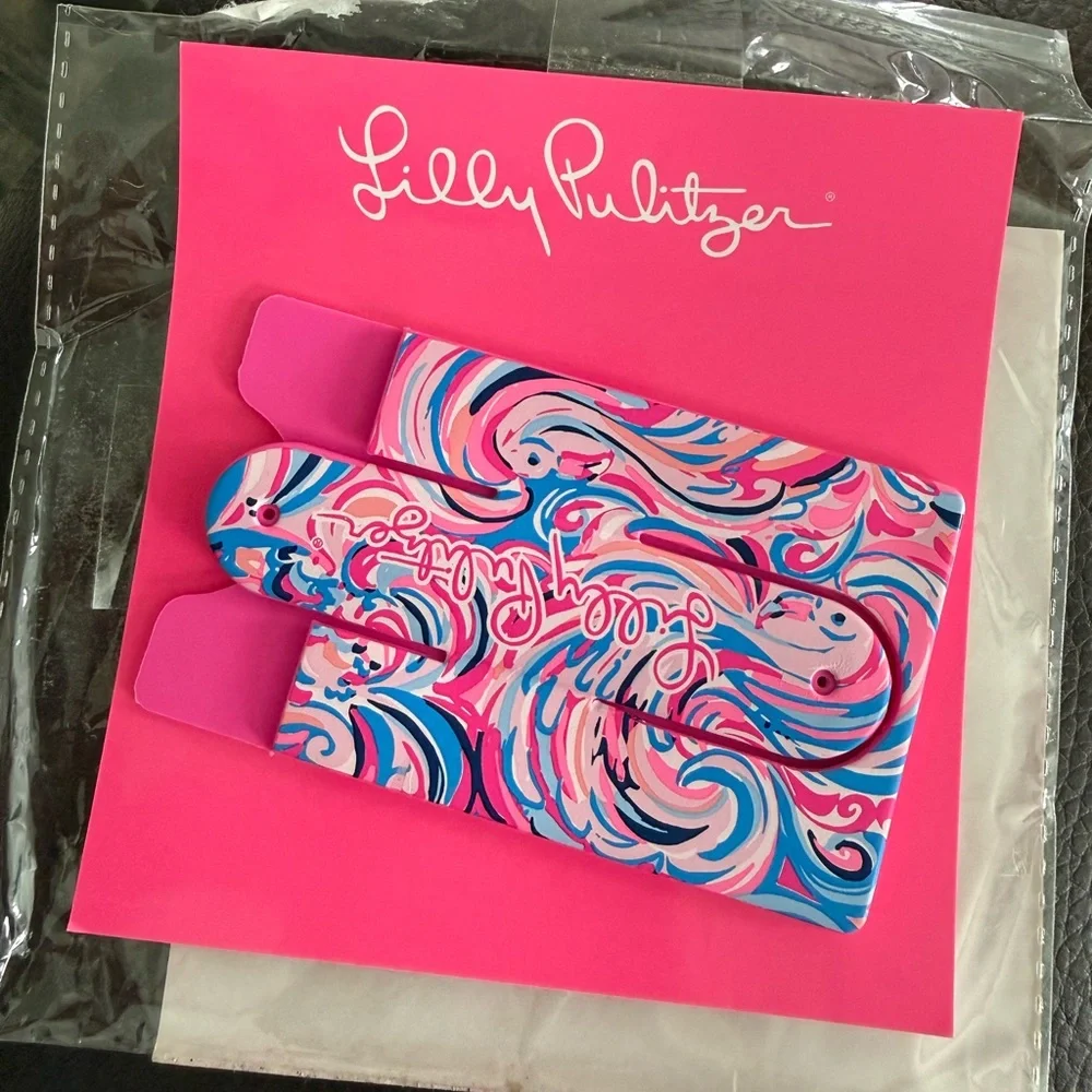 Lilly Pulitzer Bright Pink Silicone Phone Card Case